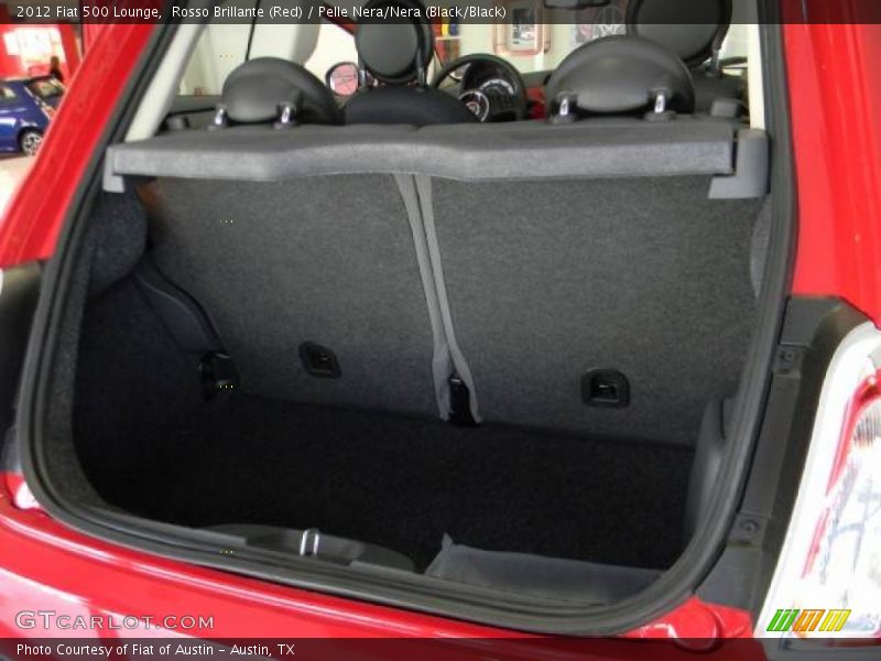 Rosso Brillante (Red) / Pelle Nera/Nera (Black/Black) 2012 Fiat 500 Lounge