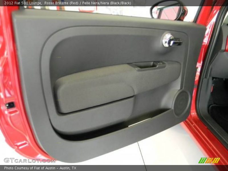 Rosso Brillante (Red) / Pelle Nera/Nera (Black/Black) 2012 Fiat 500 Lounge