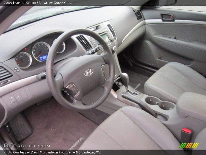 Willow Gray / Gray 2009 Hyundai Sonata SE