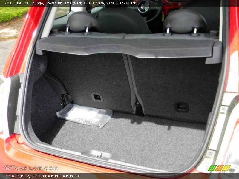 Rosso Brillante (Red) / Pelle Nera/Nera (Black/Black) 2012 Fiat 500 Lounge