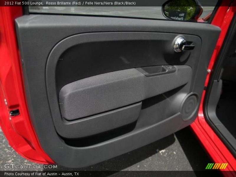 Rosso Brillante (Red) / Pelle Nera/Nera (Black/Black) 2012 Fiat 500 Lounge