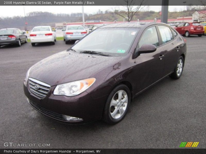 Purple Rain Metallic / Black 2008 Hyundai Elantra SE Sedan