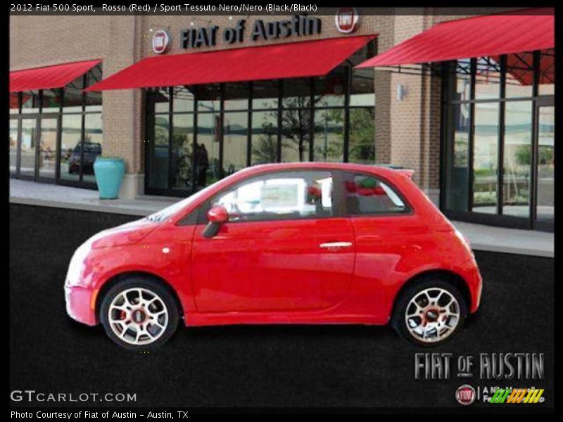 Rosso (Red) / Sport Tessuto Nero/Nero (Black/Black) 2012 Fiat 500 Sport