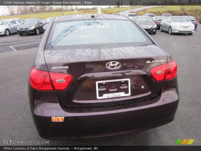 Purple Rain Metallic / Black 2008 Hyundai Elantra SE Sedan