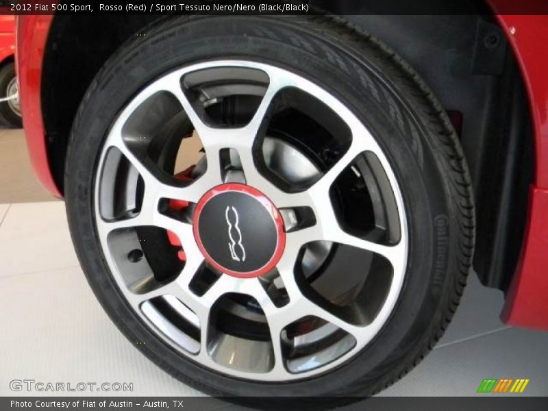 Rosso (Red) / Sport Tessuto Nero/Nero (Black/Black) 2012 Fiat 500 Sport