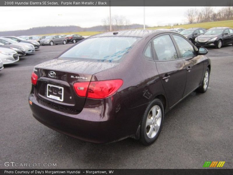 Purple Rain Metallic / Black 2008 Hyundai Elantra SE Sedan