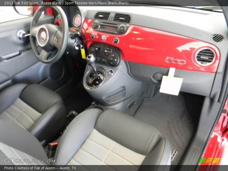 Rosso (Red) / Sport Tessuto Nero/Nero (Black/Black) 2012 Fiat 500 Sport