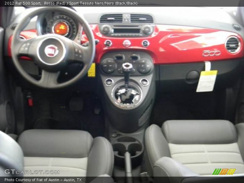 Rosso (Red) / Sport Tessuto Nero/Nero (Black/Black) 2012 Fiat 500 Sport