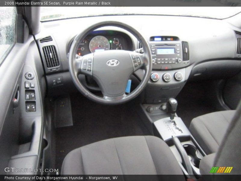 Purple Rain Metallic / Black 2008 Hyundai Elantra SE Sedan