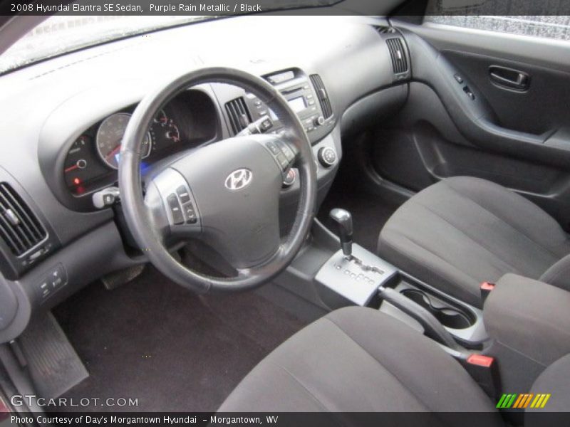 Purple Rain Metallic / Black 2008 Hyundai Elantra SE Sedan
