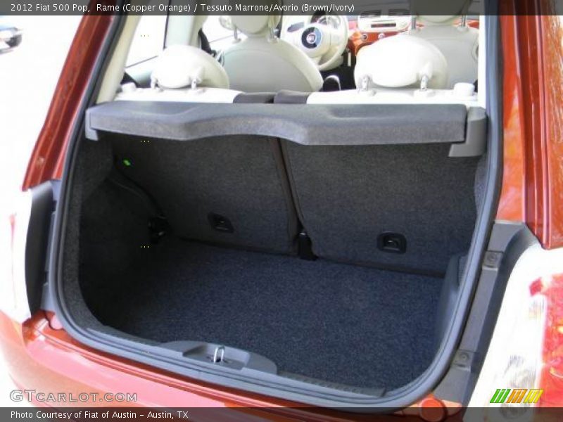 Rame (Copper Orange) / Tessuto Marrone/Avorio (Brown/Ivory) 2012 Fiat 500 Pop
