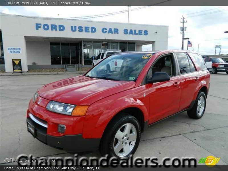 Chili Pepper Red / Gray 2004 Saturn VUE V6 AWD