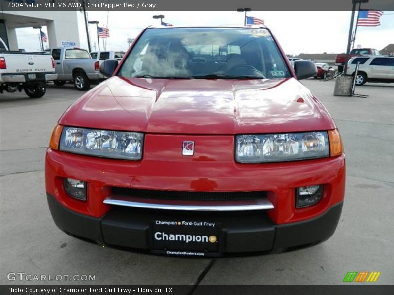Chili Pepper Red / Gray 2004 Saturn VUE V6 AWD