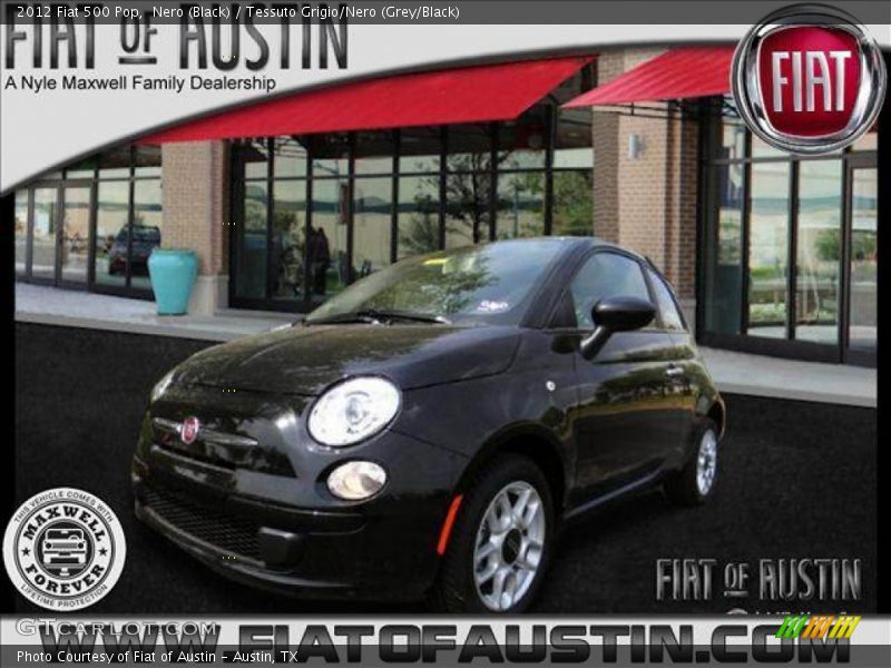 Nero (Black) / Tessuto Grigio/Nero (Grey/Black) 2012 Fiat 500 Pop