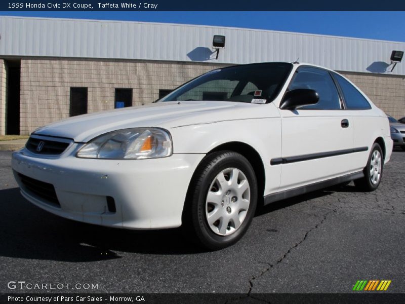 Taffeta White / Gray 1999 Honda Civic DX Coupe
