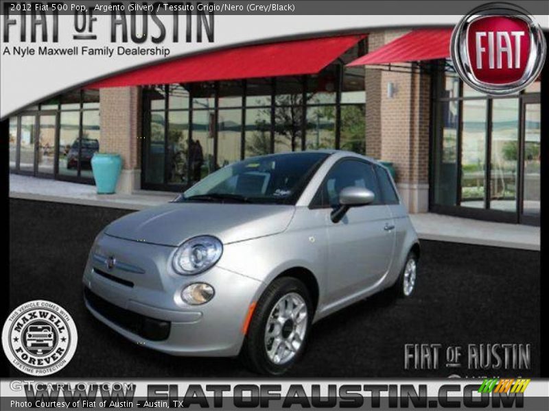 Argento (Silver) / Tessuto Grigio/Nero (Grey/Black) 2012 Fiat 500 Pop