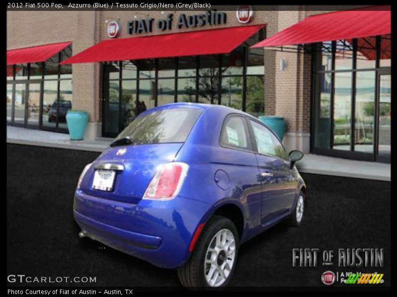 Azzurro (Blue) / Tessuto Grigio/Nero (Grey/Black) 2012 Fiat 500 Pop