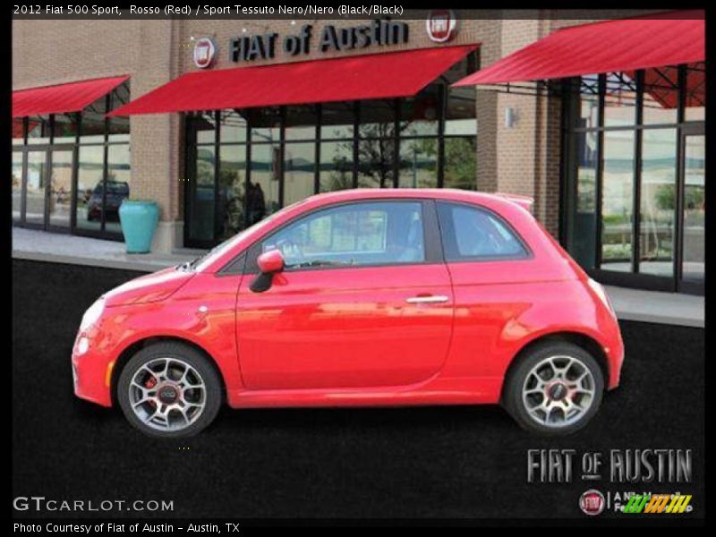 Rosso (Red) / Sport Tessuto Nero/Nero (Black/Black) 2012 Fiat 500 Sport