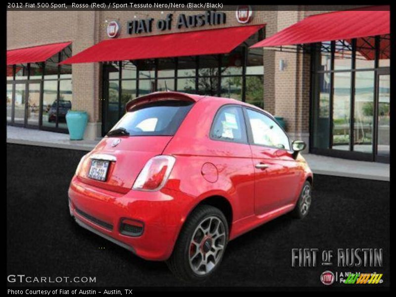 Rosso (Red) / Sport Tessuto Nero/Nero (Black/Black) 2012 Fiat 500 Sport