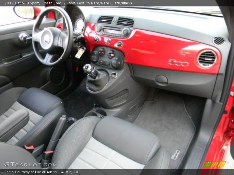 Rosso (Red) / Sport Tessuto Nero/Nero (Black/Black) 2012 Fiat 500 Sport