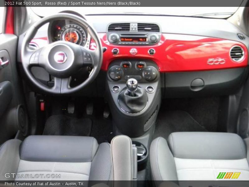 Rosso (Red) / Sport Tessuto Nero/Nero (Black/Black) 2012 Fiat 500 Sport