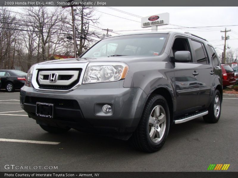 Sterling Gray Metallic / Beige 2009 Honda Pilot EX-L 4WD