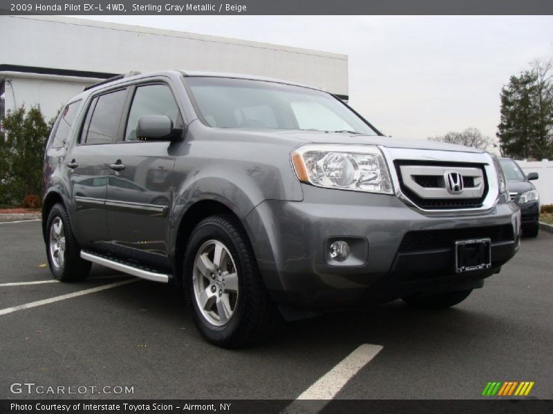 Sterling Gray Metallic / Beige 2009 Honda Pilot EX-L 4WD
