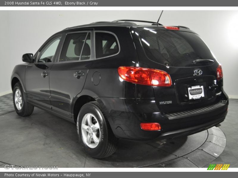 Ebony Black / Gray 2008 Hyundai Santa Fe GLS 4WD
