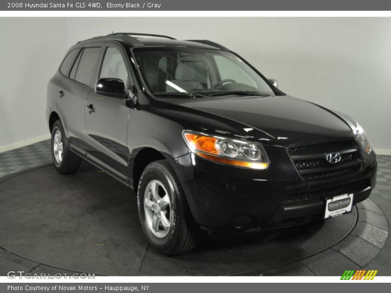 Ebony Black / Gray 2008 Hyundai Santa Fe GLS 4WD