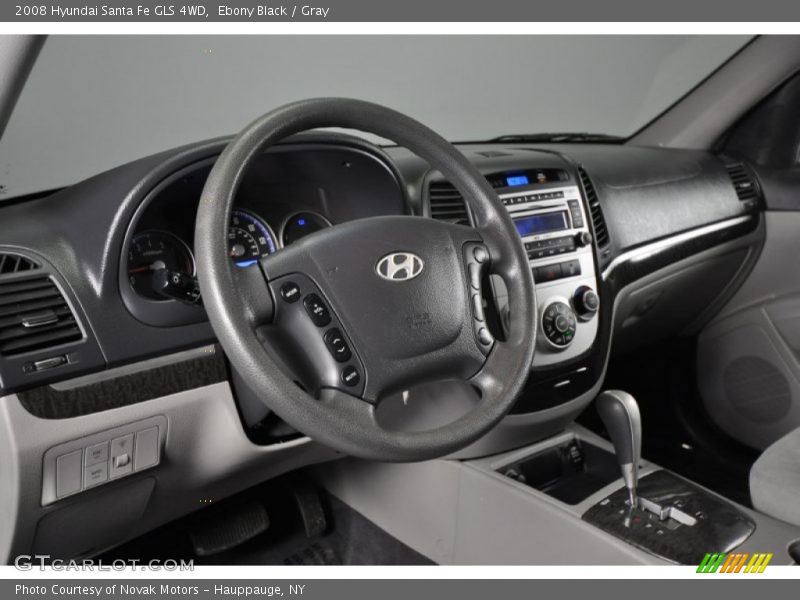 Ebony Black / Gray 2008 Hyundai Santa Fe GLS 4WD