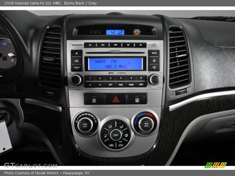 Ebony Black / Gray 2008 Hyundai Santa Fe GLS 4WD