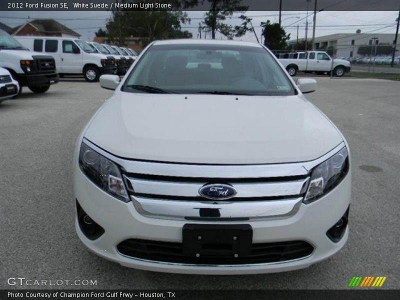 White Suede / Medium Light Stone 2012 Ford Fusion SE