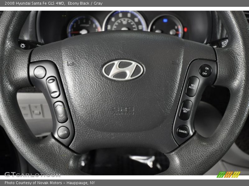 Ebony Black / Gray 2008 Hyundai Santa Fe GLS 4WD