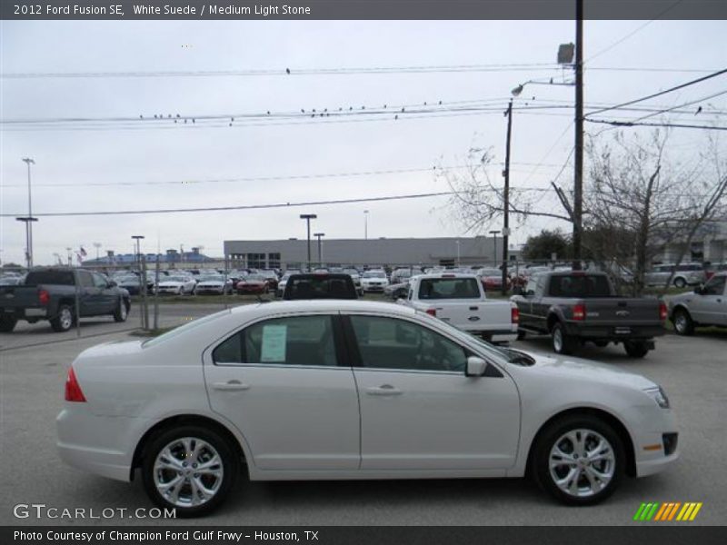 White Suede / Medium Light Stone 2012 Ford Fusion SE
