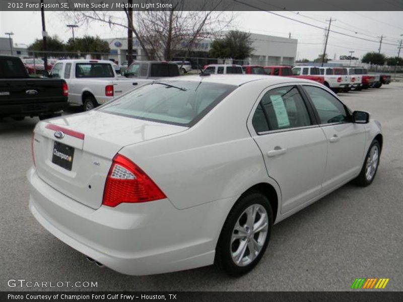 White Suede / Medium Light Stone 2012 Ford Fusion SE