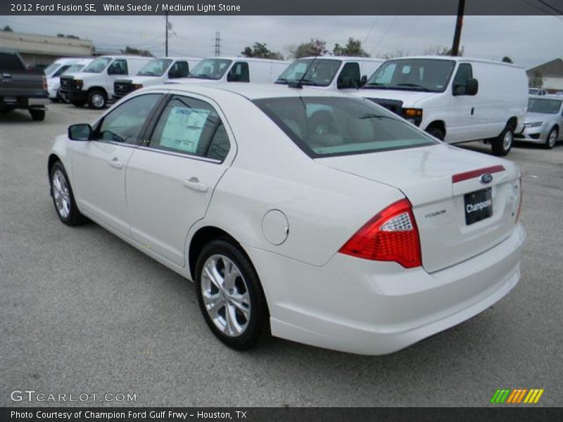 White Suede / Medium Light Stone 2012 Ford Fusion SE