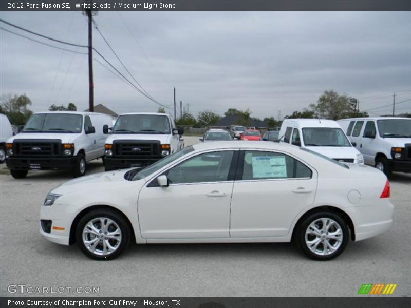 White Suede / Medium Light Stone 2012 Ford Fusion SE