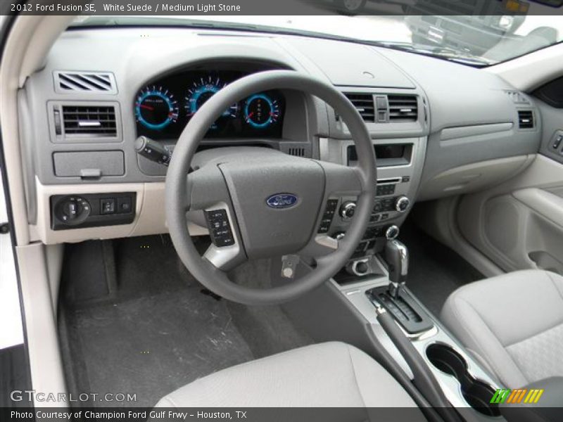 White Suede / Medium Light Stone 2012 Ford Fusion SE