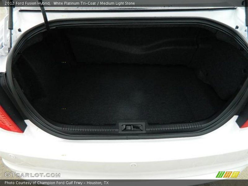 White Platinum Tri-Coat / Medium Light Stone 2012 Ford Fusion Hybrid