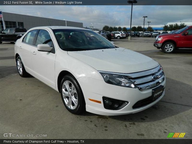 White Suede / Medium Light Stone 2012 Ford Fusion SE