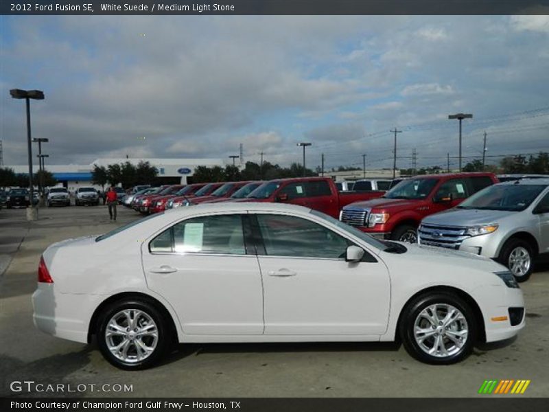 White Suede / Medium Light Stone 2012 Ford Fusion SE