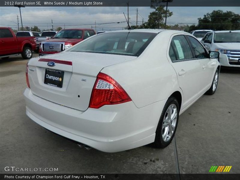 White Suede / Medium Light Stone 2012 Ford Fusion SE