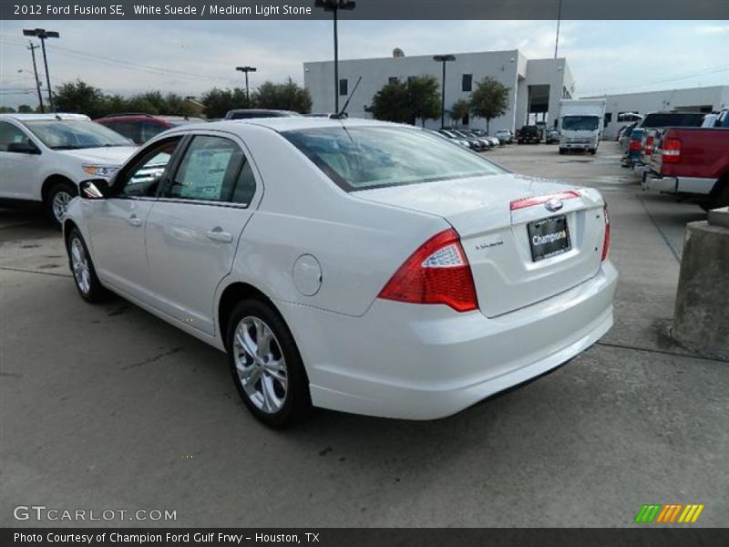 White Suede / Medium Light Stone 2012 Ford Fusion SE