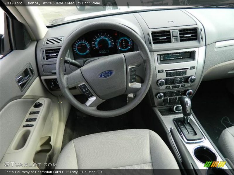 White Suede / Medium Light Stone 2012 Ford Fusion SE
