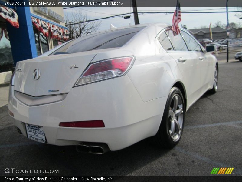 White Diamond Pearl / Umber/Ebony 2009 Acura TL 3.7 SH-AWD