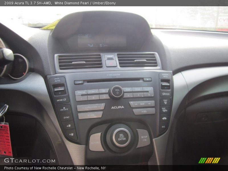 White Diamond Pearl / Umber/Ebony 2009 Acura TL 3.7 SH-AWD