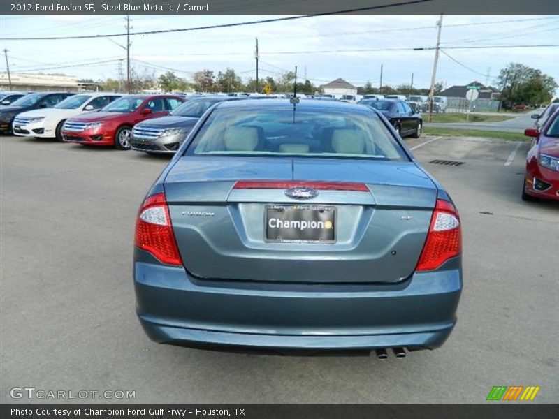 Steel Blue Metallic / Camel 2012 Ford Fusion SE