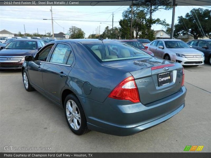 Steel Blue Metallic / Camel 2012 Ford Fusion SE