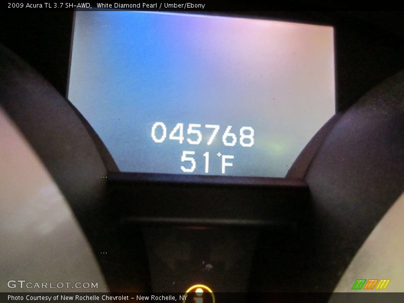 White Diamond Pearl / Umber/Ebony 2009 Acura TL 3.7 SH-AWD