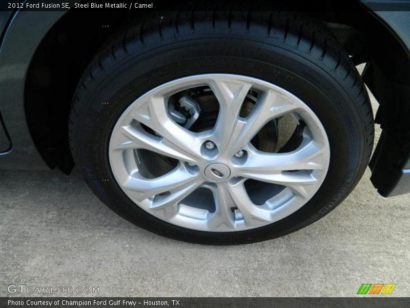 Steel Blue Metallic / Camel 2012 Ford Fusion SE